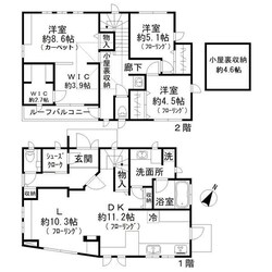 中里４丁目戸建賃貸の物件間取画像